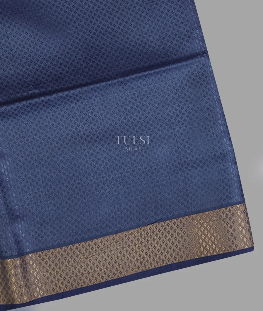 Blue Handwoven Tussar Saree T659189-image
