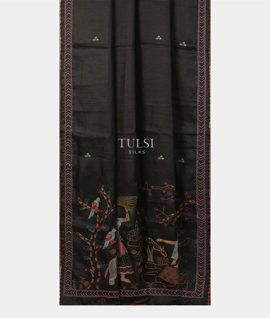 black-tussar-embroidery-saree-t640398-t640398-b