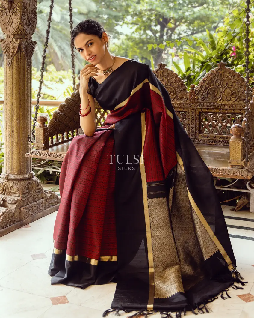 Black Kanjivaram Silk Saree T665879-image