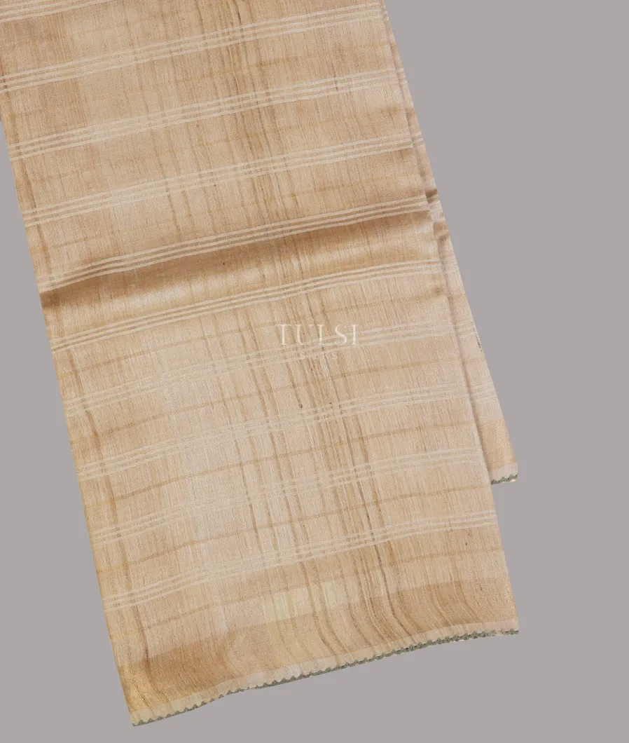 Beige Woven Tussar Saree T573529-image