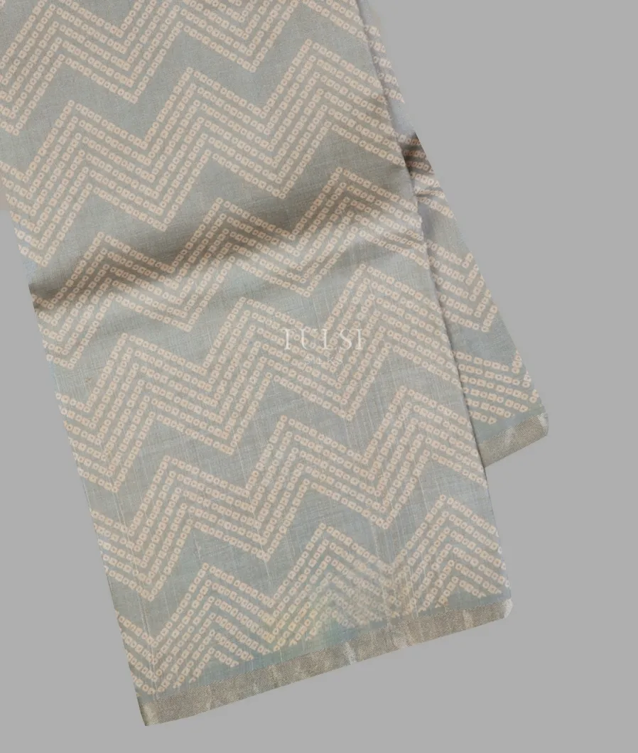 Grey Tussar Printed Saree T600886-image