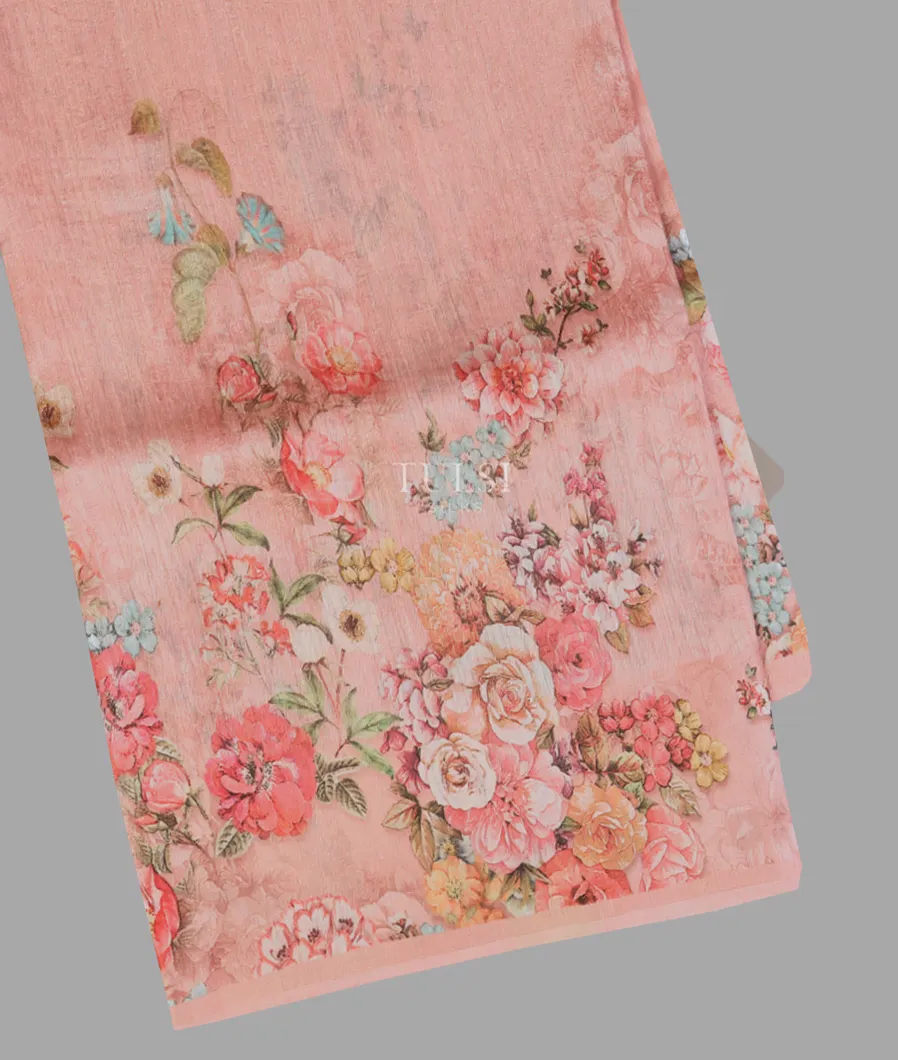 Pink Tussar Printed Saree T593617-image