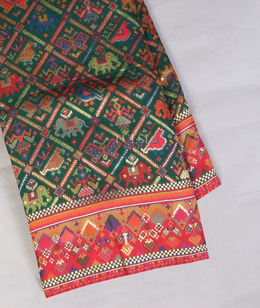 Green Kashmir Kani Silk Saree T645035-image