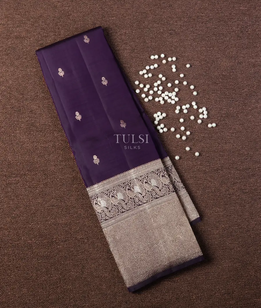 Purple Kanjivaram Silk Saree T671113-image