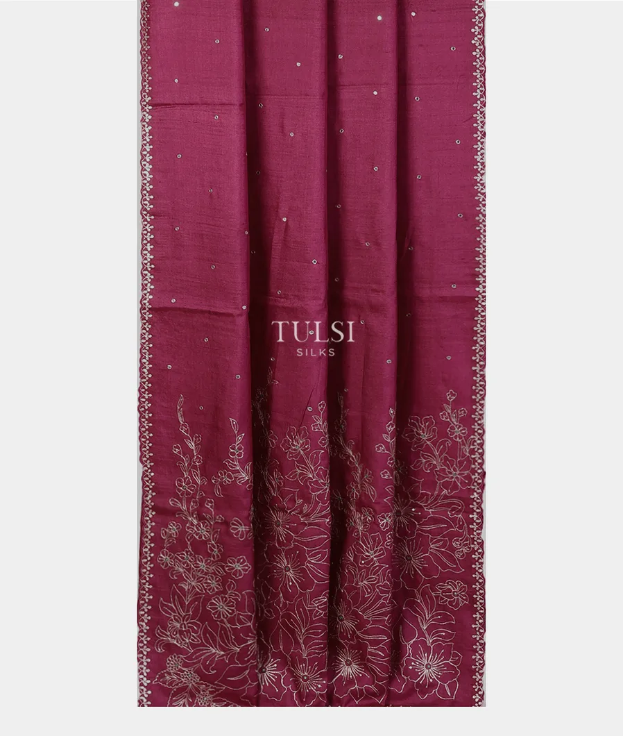 magenta-tussar-embroidery-saree-t655073-t655073-b