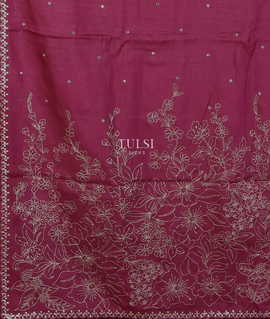 magenta-tussar-embroidery-saree-t655073-t655073-d