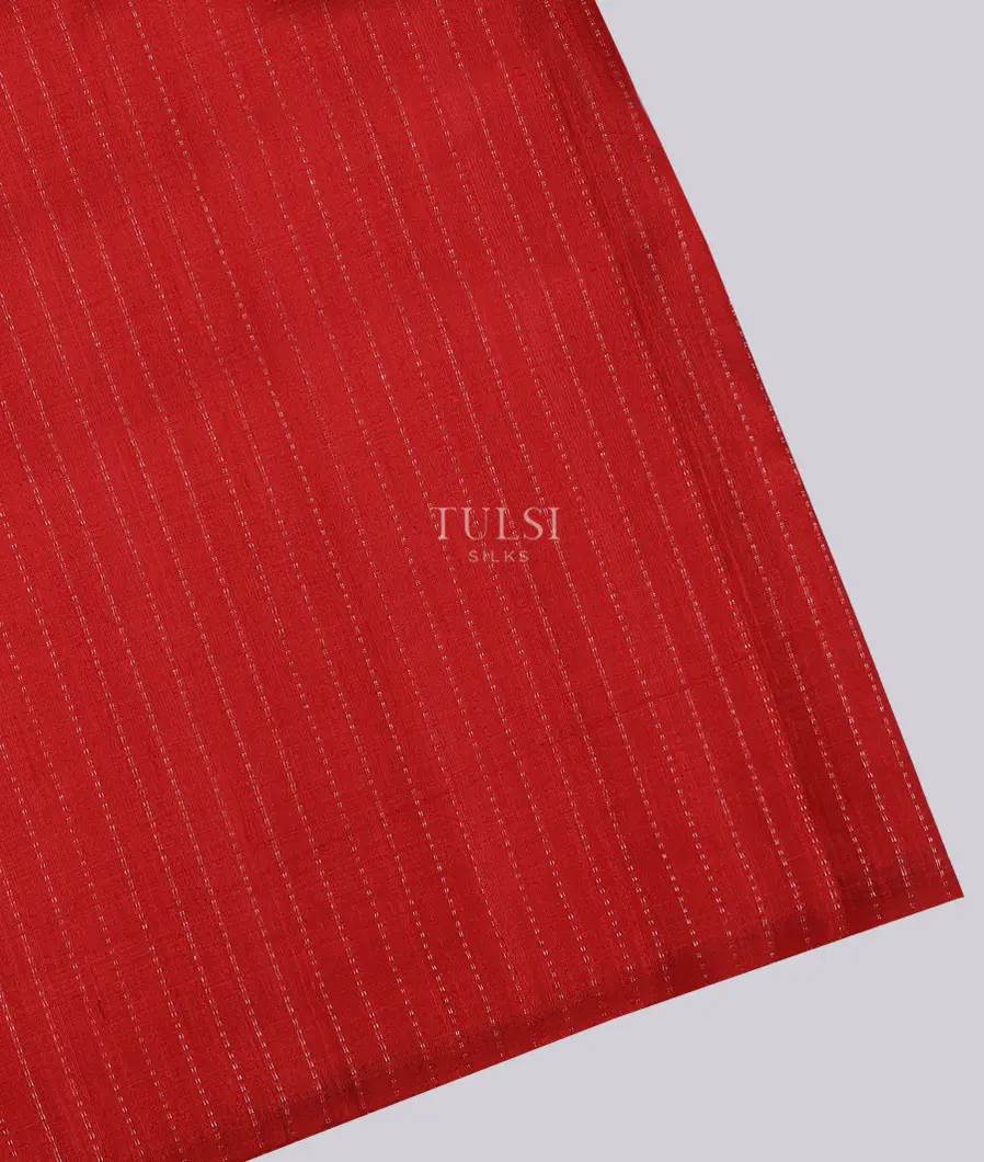 Red Woven Raw Silk Saree T669418-image