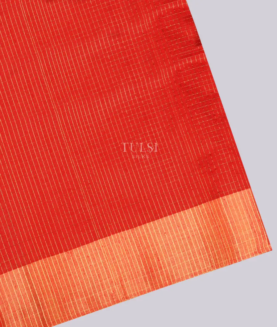 Red Woven Raw Silk Saree T669377-image