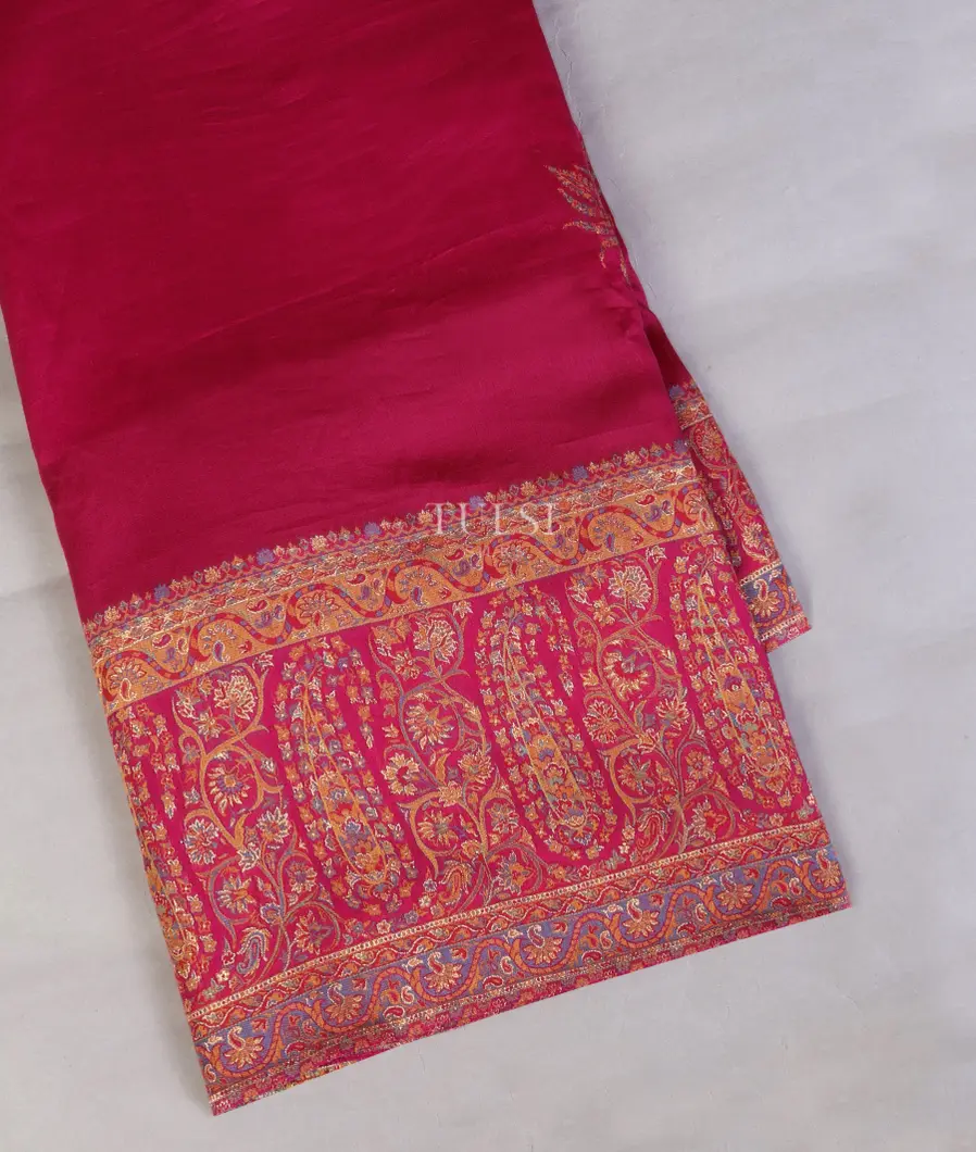 Pink Kashmir Kani Silk Saree T660041-image
