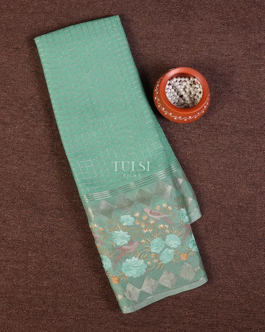 Blue Mysore Georgette Silk Saree T669971-image