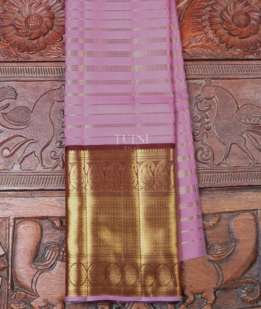 Lavender Kanjivaram Silk Pavadai T669661-image