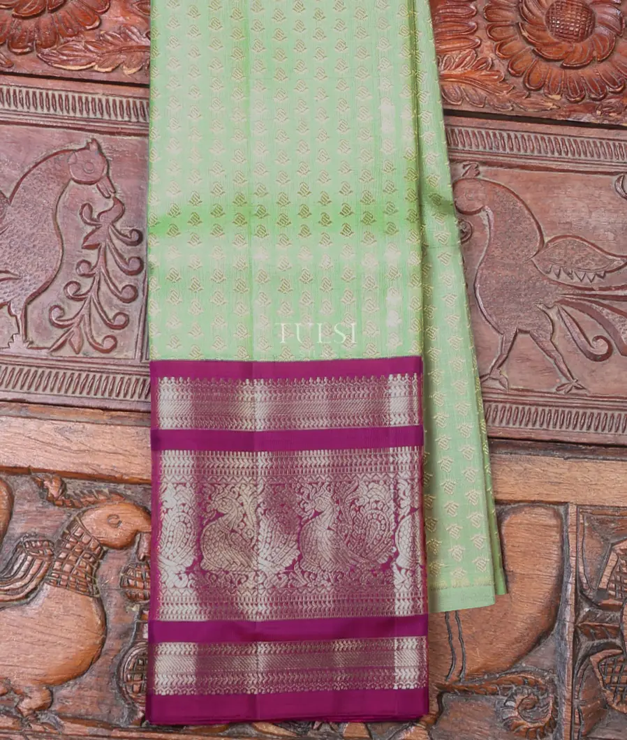 Green Kanjivaram Silk Pavadai T669658-image