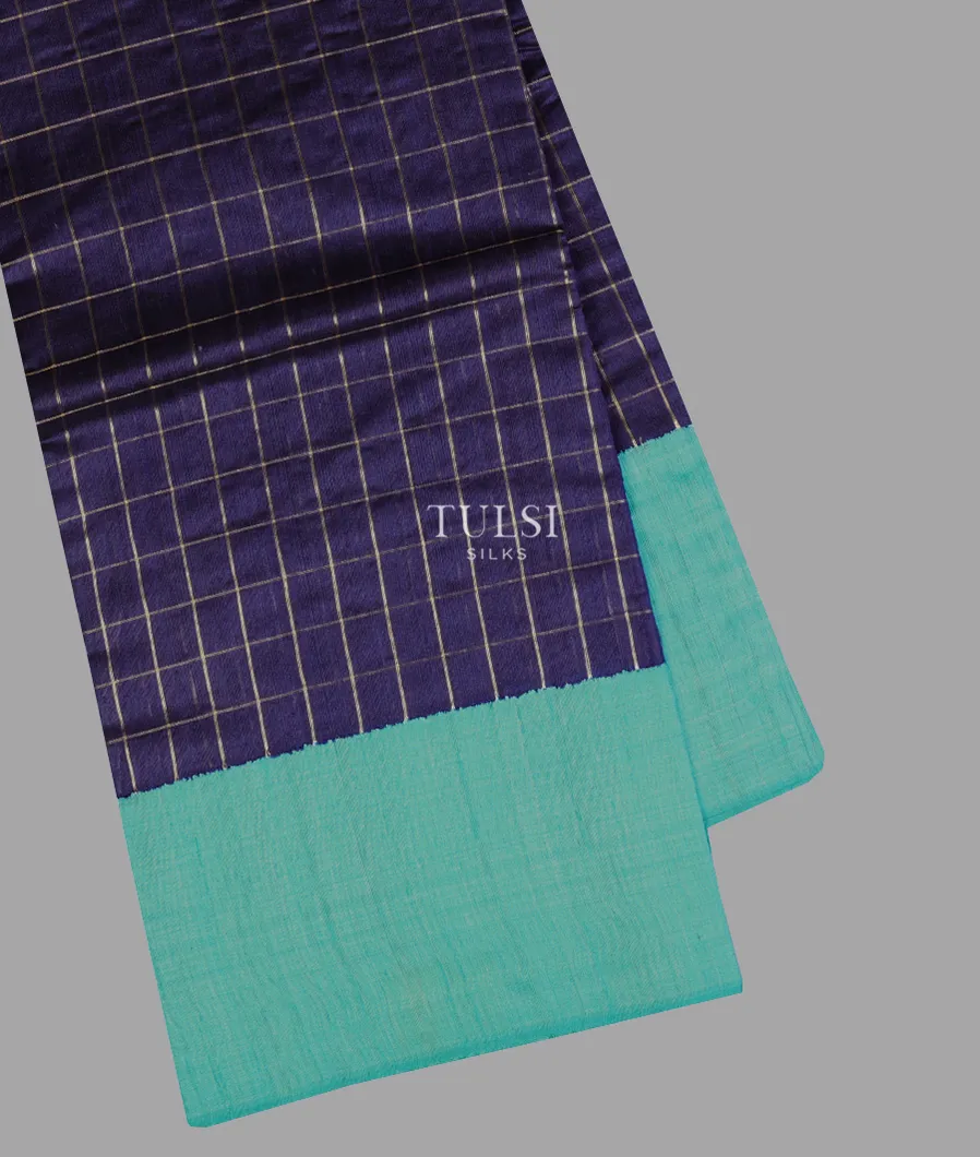 Blue Woven Tussar Saree T662014-image