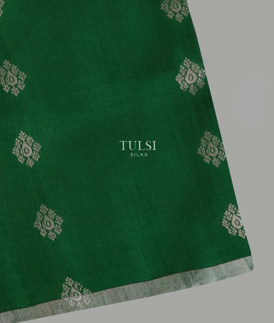 Green Woven Raw Silk Saree T669444-image