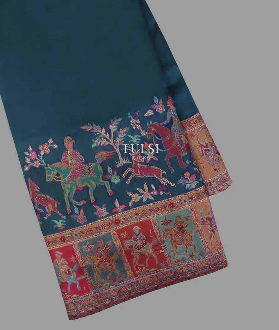 Blue Kashmir Kani Silk Saree T660036-image