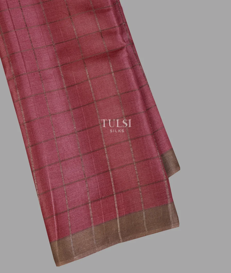 Pink Woven Tussar Saree T670188-image