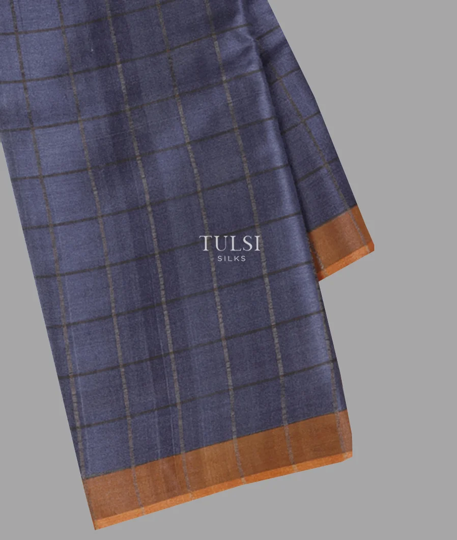 Blue Woven Tussar Saree T670168-image