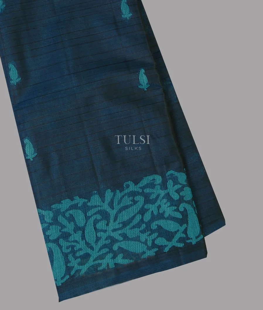 Blue Silk Cotton Saree T672255-image