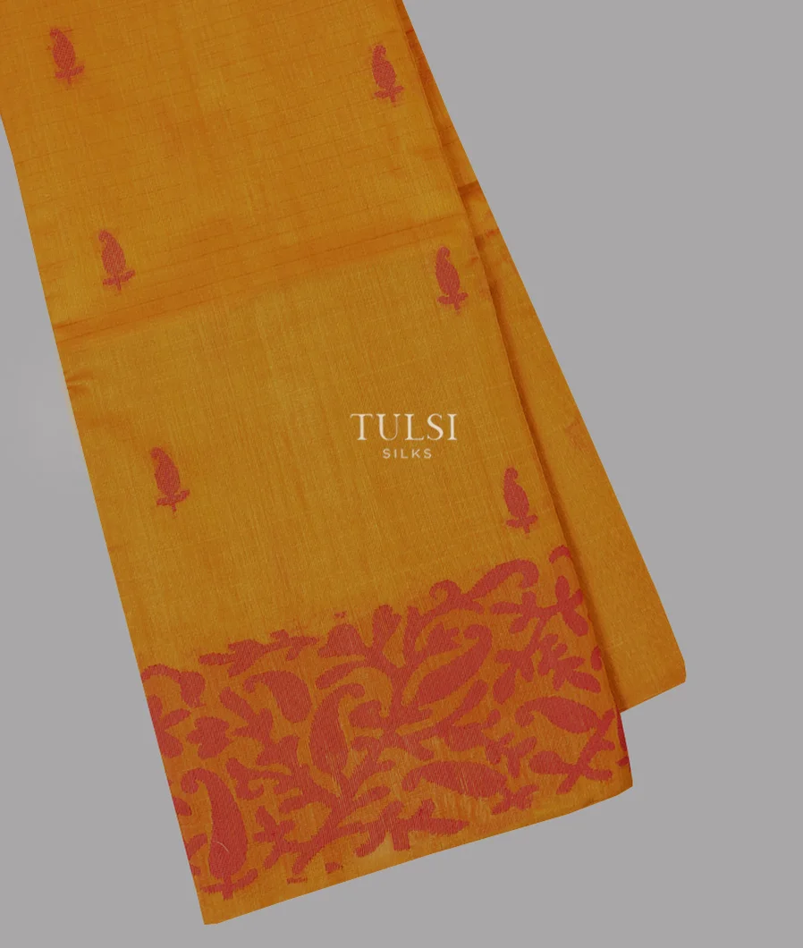 Yellow Silk Cotton Saree T672257-image