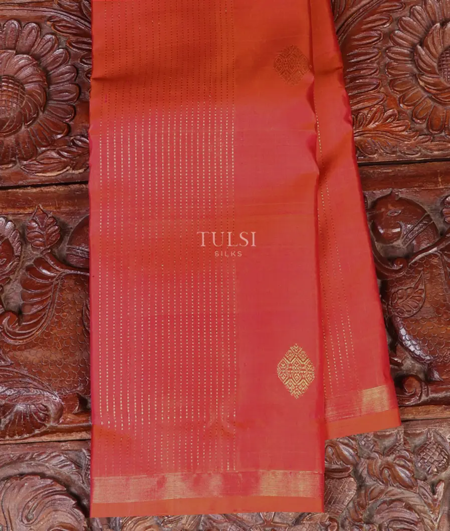 Pinkish Orange Kanjivaram Silk Saree T670811-image