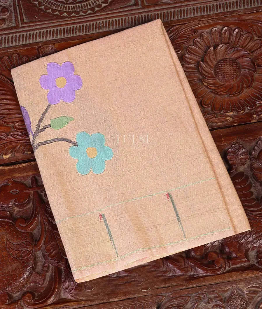 Cream Paithani Silk Blouse T664095-image