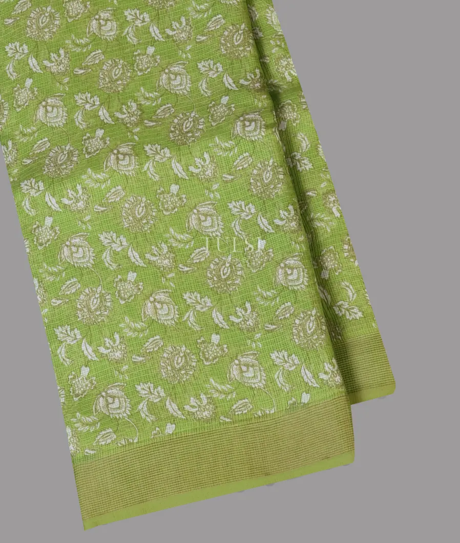 Green Kota Cotton Saree T672100-image