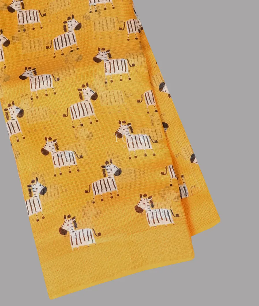 Yellow Kota Cotton Saree T672071-image