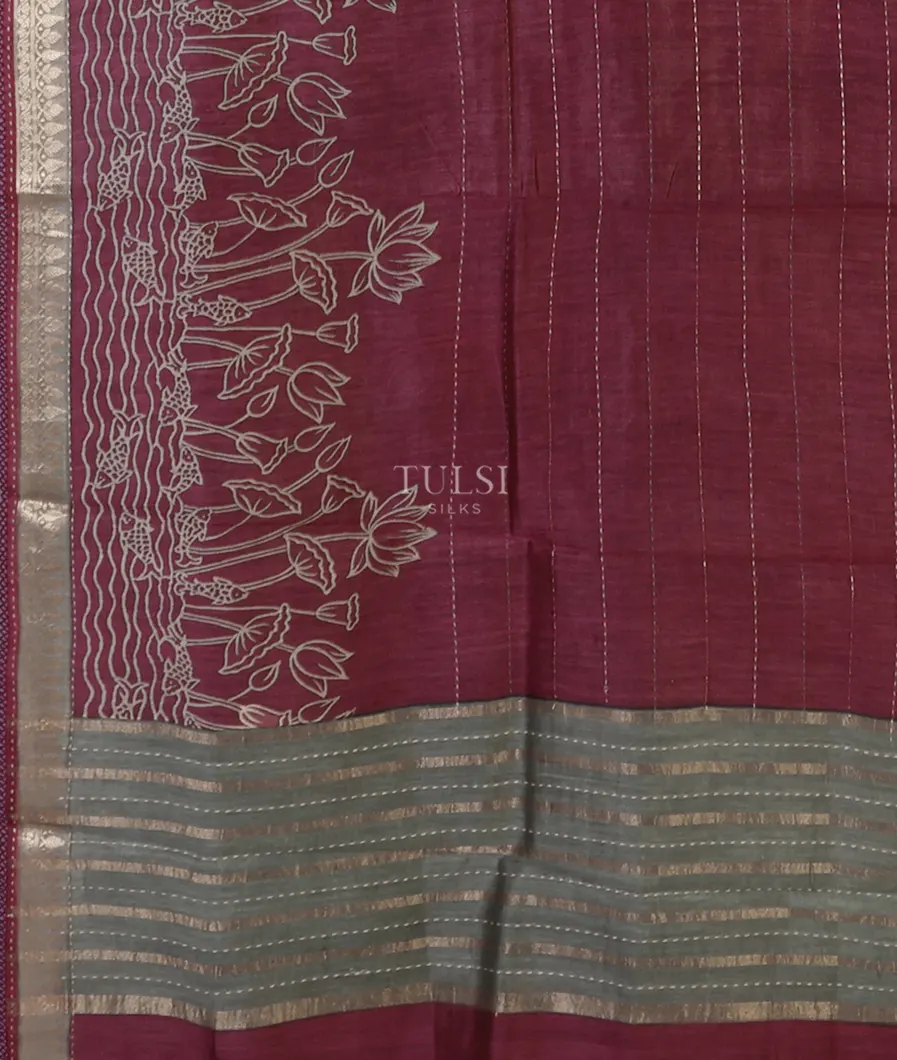 burgundy-tussar-printed-saree-t672970-t672970-d