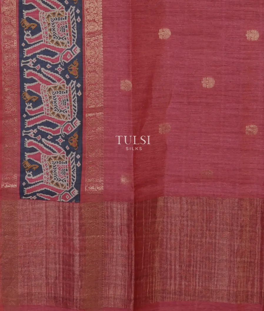 pinkish-red-tussar-printed-saree-t672800-t672800-d