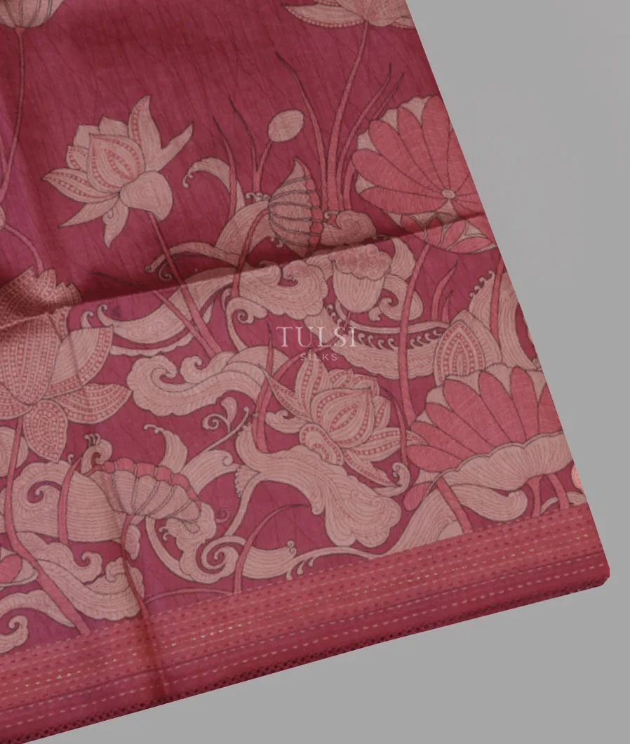 Pink Tussar Printed Saree T672984-image