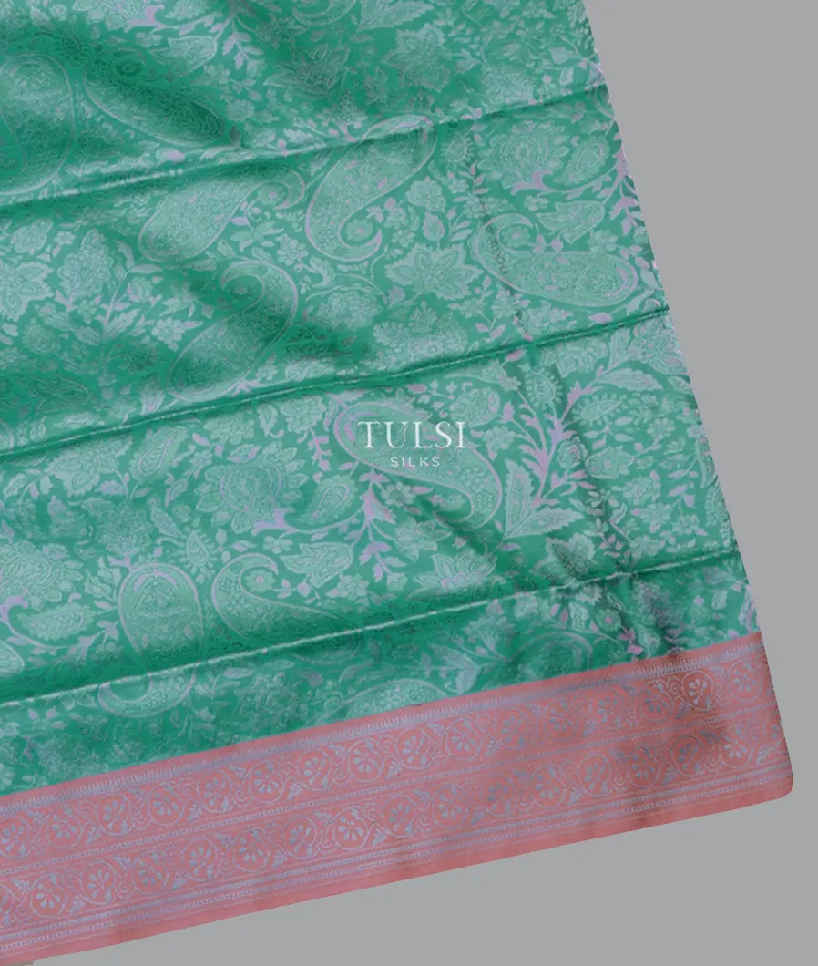 Greenish Blue Soft Silk Saree T574675-image