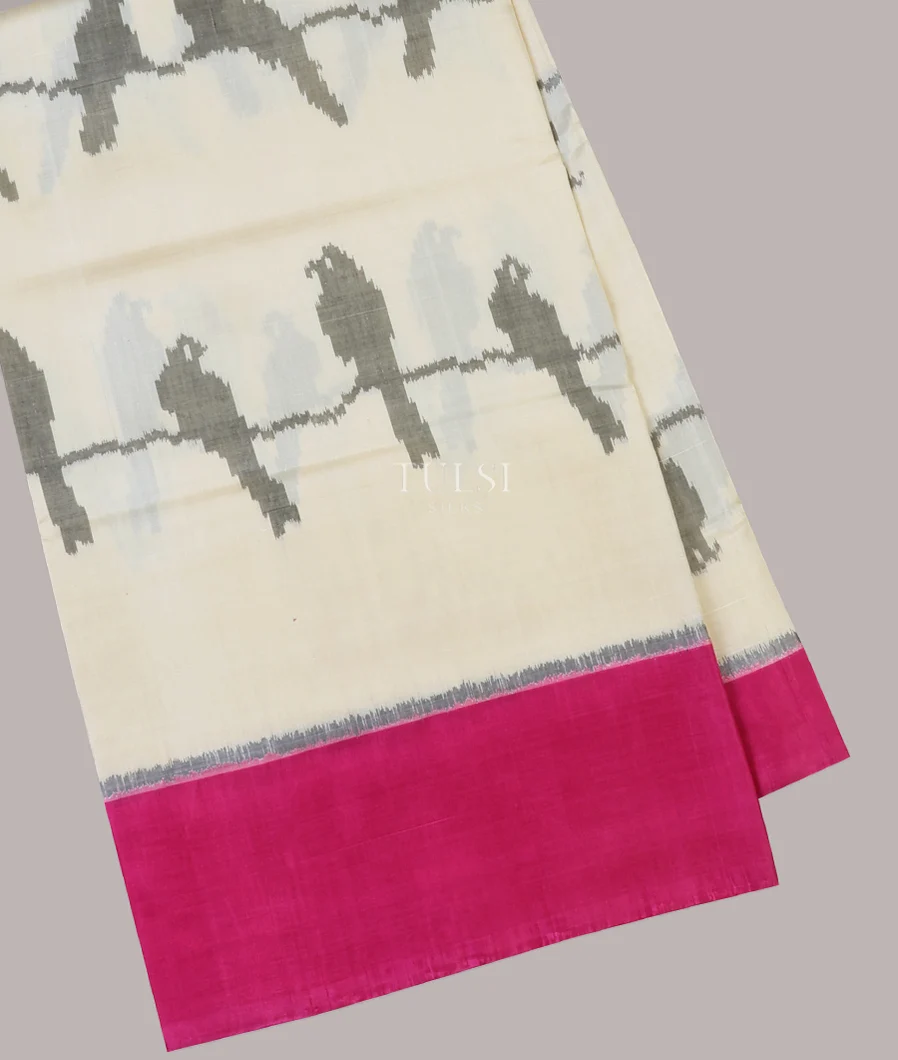 Off-White Patola Silk Saree T663762-image