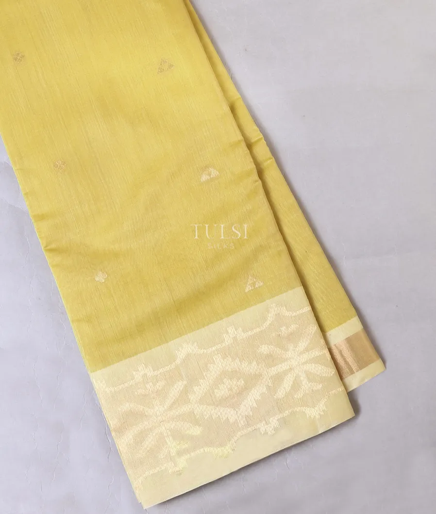 Yellow Silk Cotton Saree T672205-image