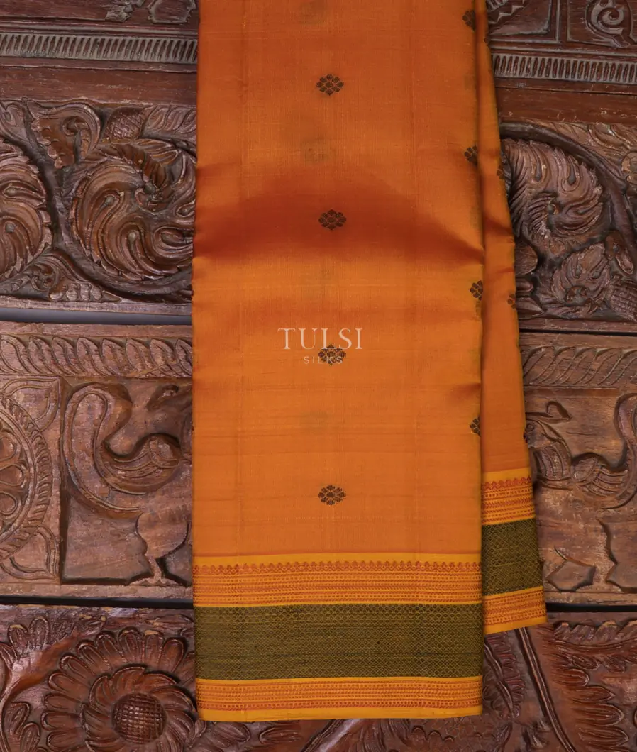 Mustard Yellow Kanjivaram Silk Saree T673634-image