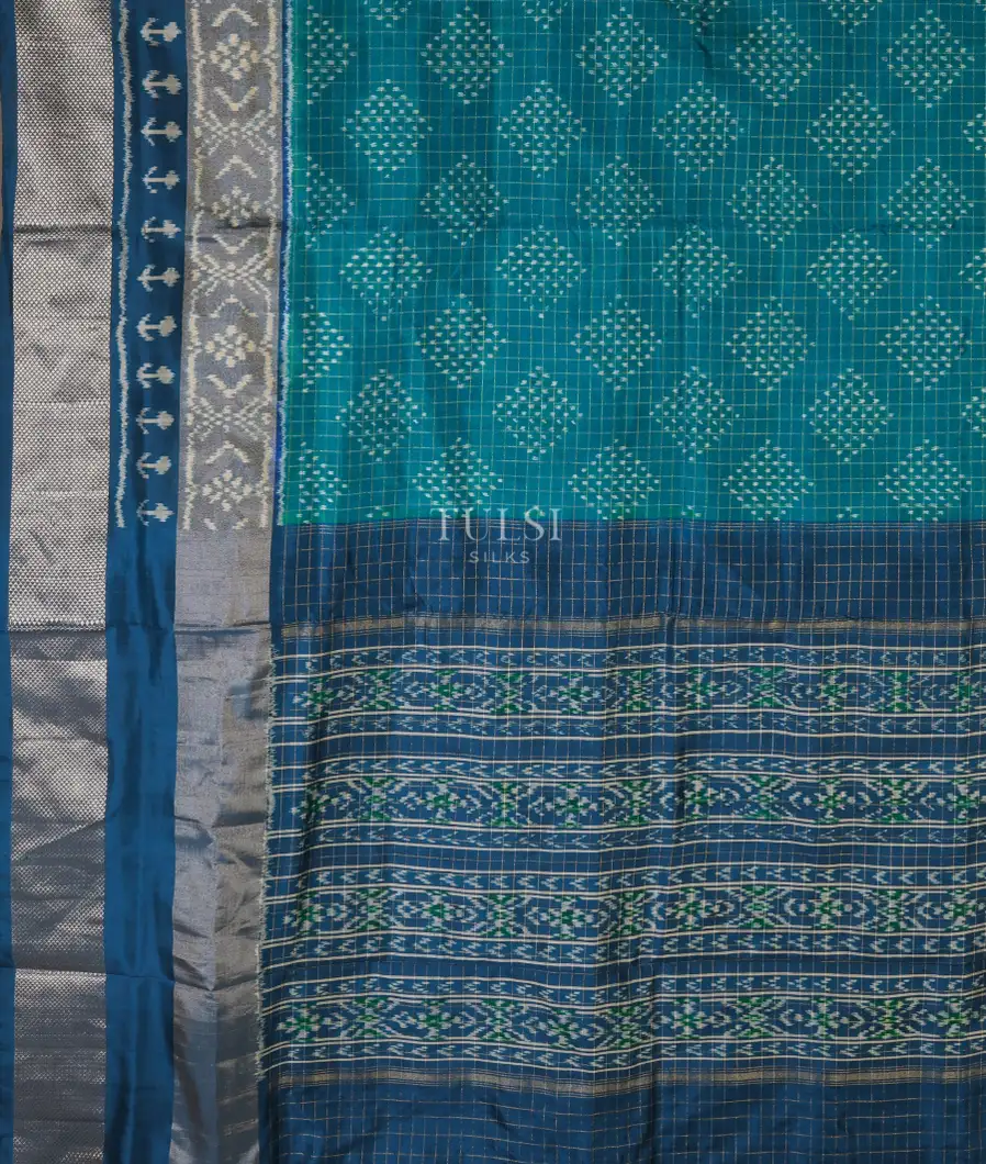peacock-blue-ikat-silk-saree-t663742-t663742-d