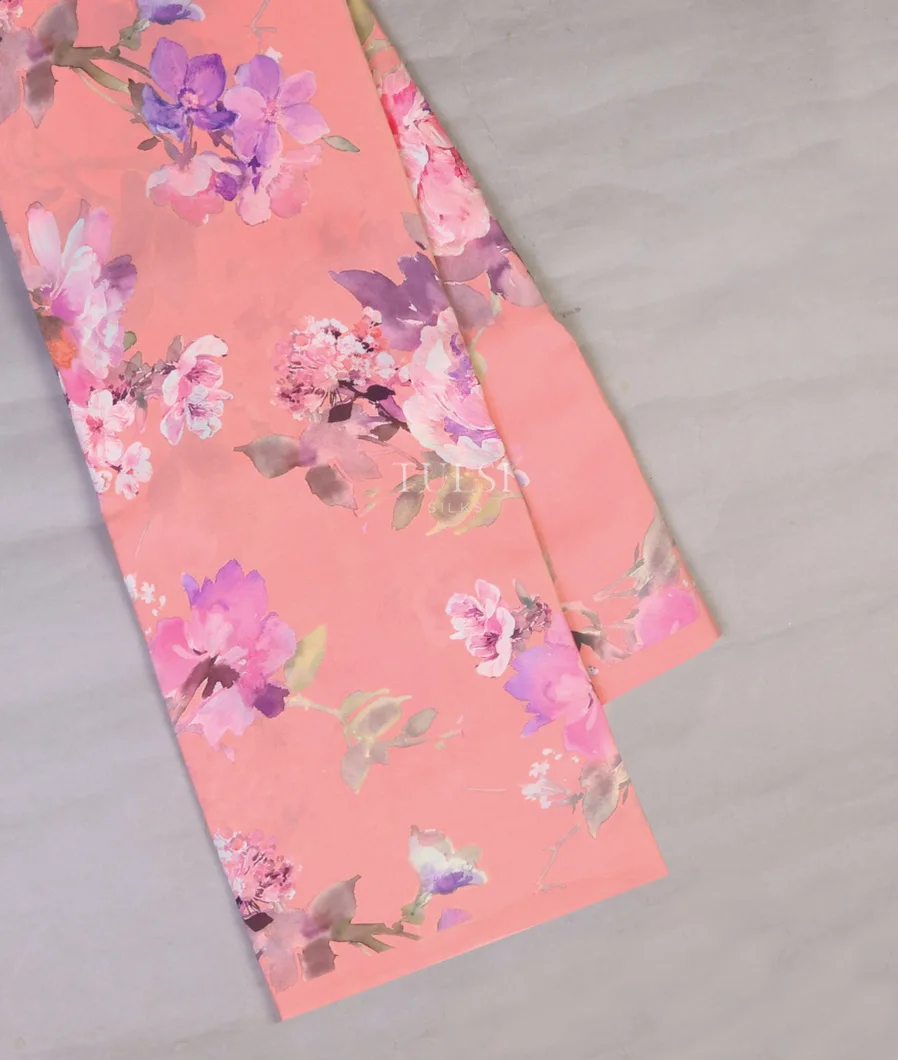Pink Crepe Silk Saree T639527-image