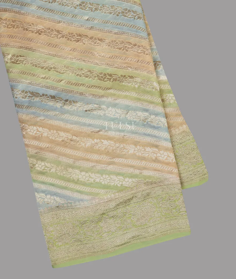 Multicolour Banaras Georgette Silk Saree T643619-image