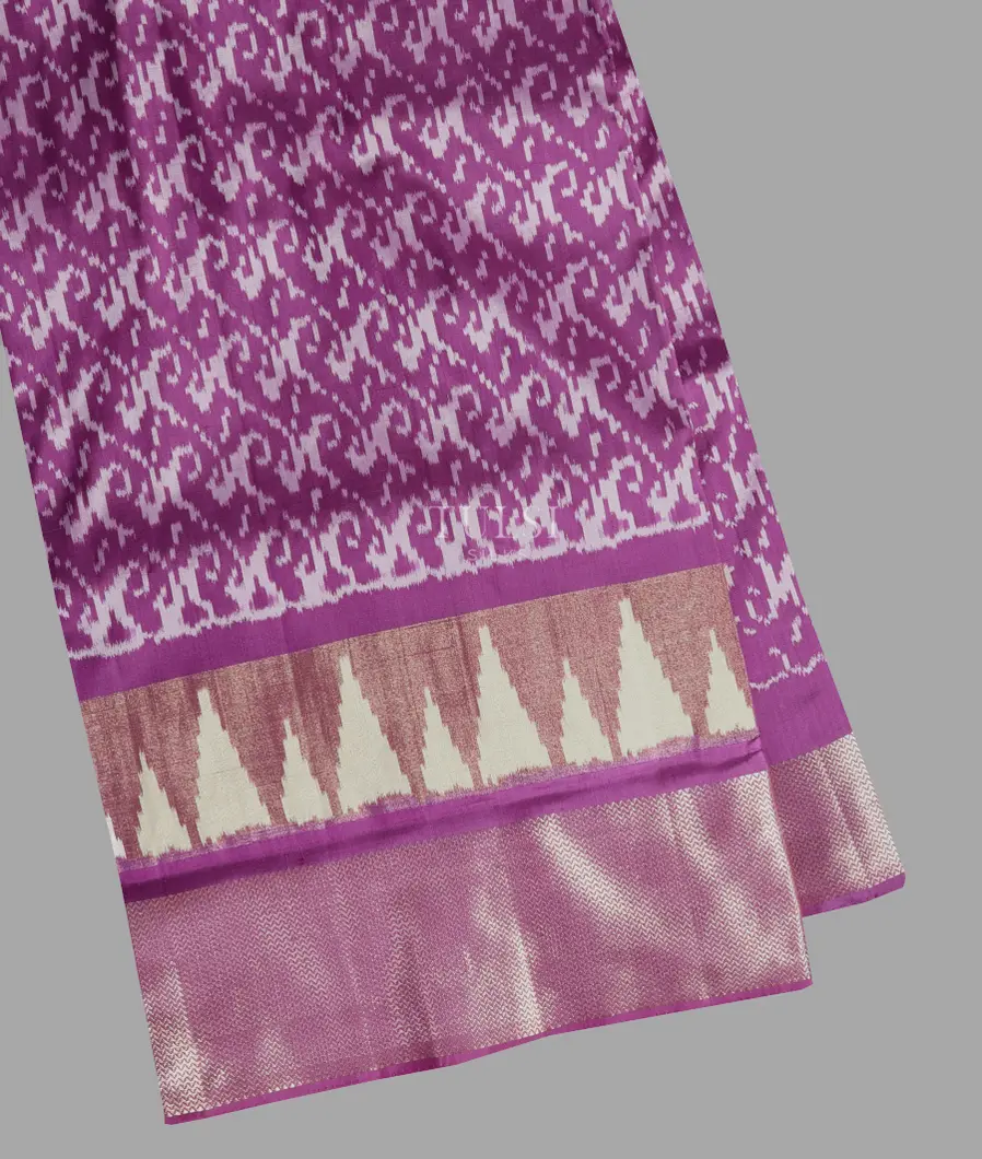 Purple Ikat Silk Saree T651096-image