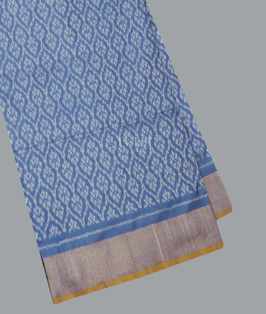 Blue Ikat Silk Saree T610968-image