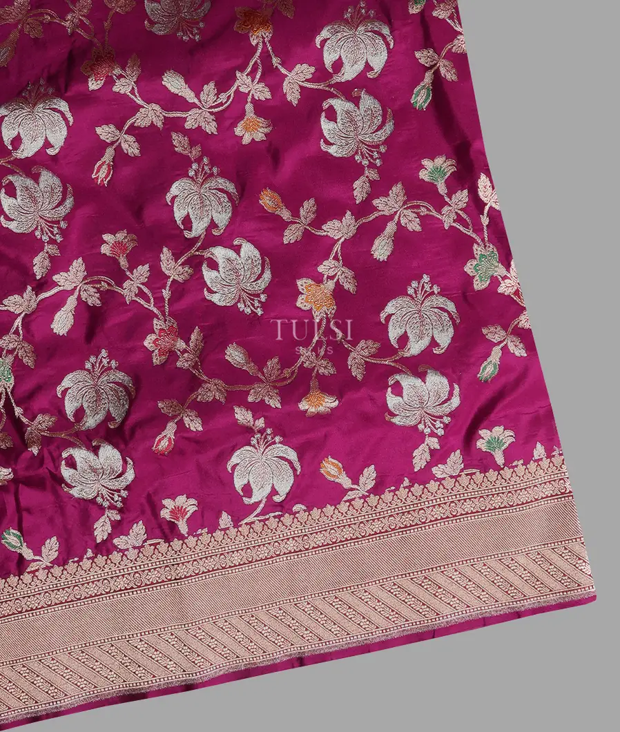 Purple Banaras Silk Saree T643909-image
