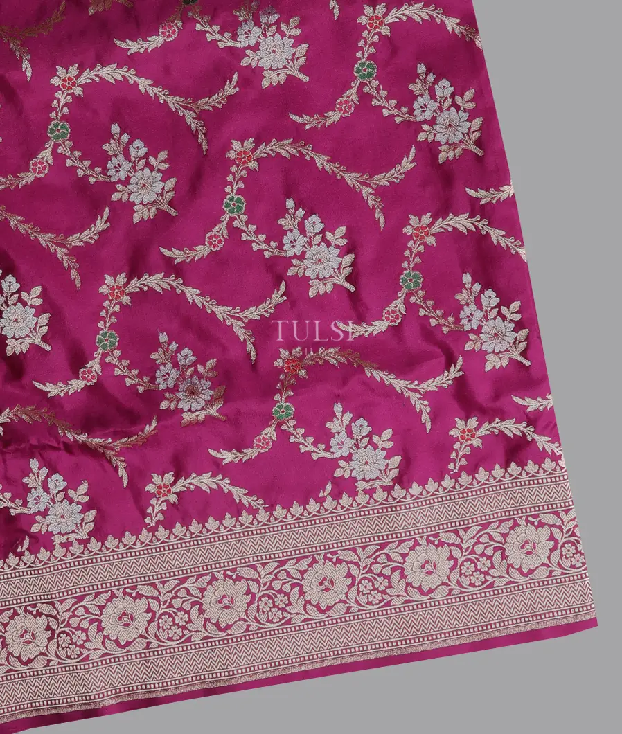 Purple Banaras Silk Saree T618678-image