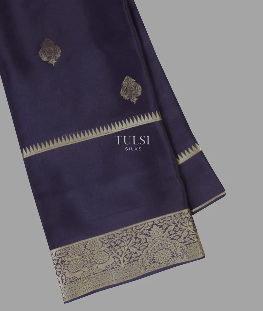 Blue Mysore Silk Saree T675479-image
