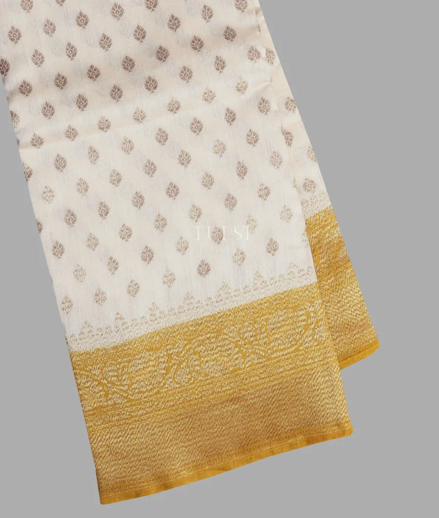 Off - White Banaras Tussar Saree T675174-image