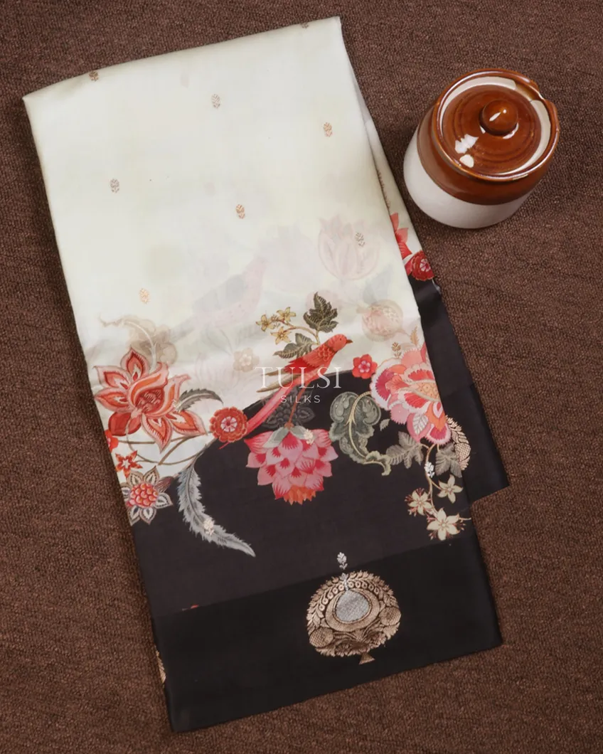Off - White Banaras Silk Saree T675178-image