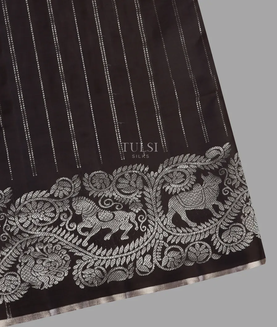 Black Soft Silk Saree T669043-image