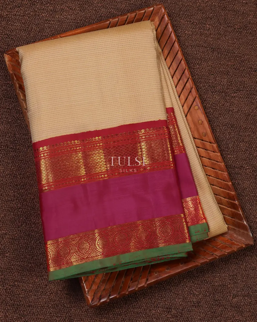 Beige Kanjivaram Silk Saree T599098-image