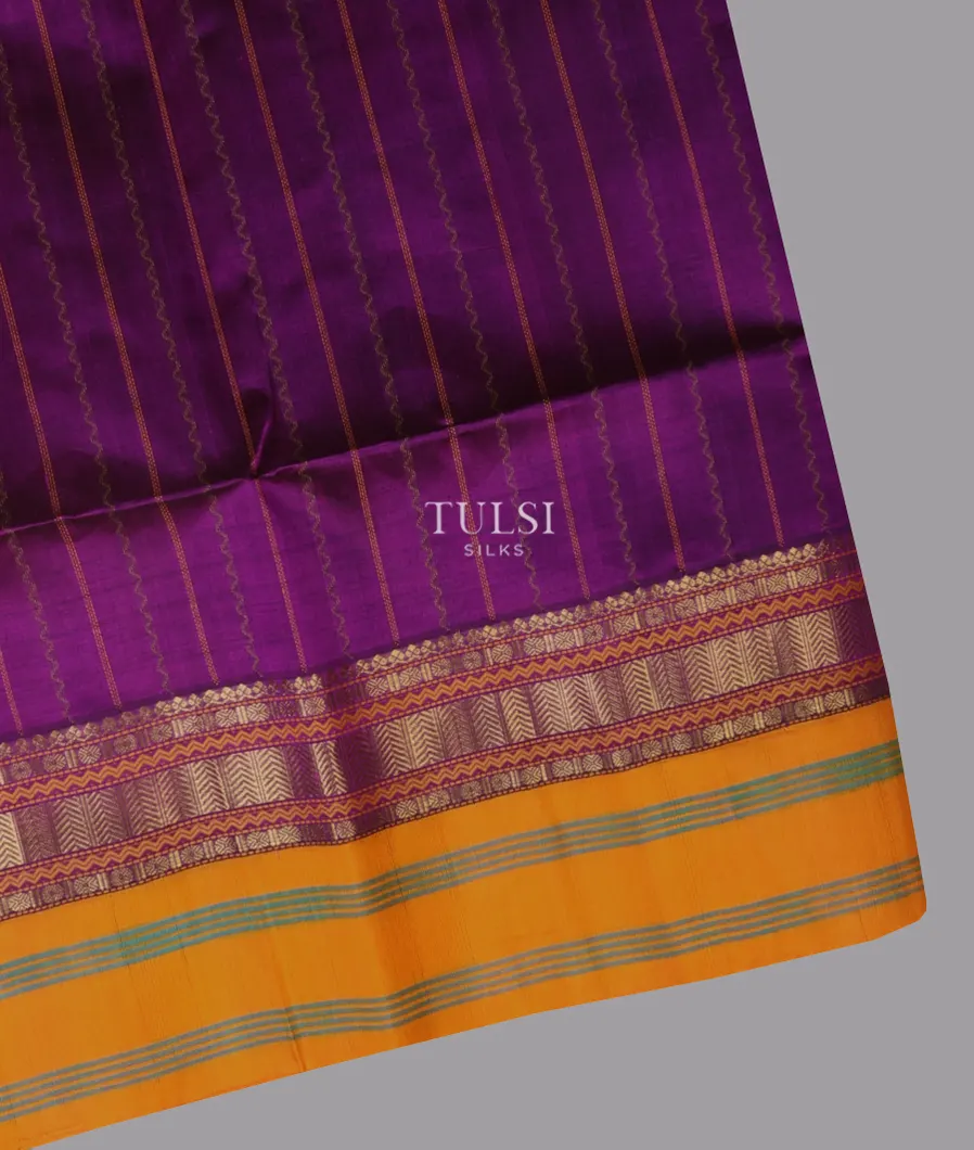 Purple Silk Cotton Saree T675693-image