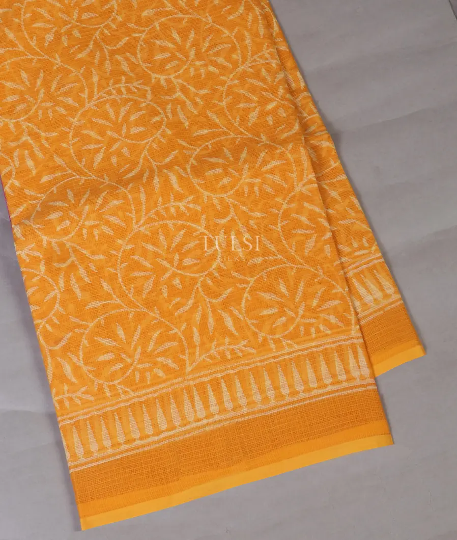 Yellow Kota Cotton Saree T676436-image