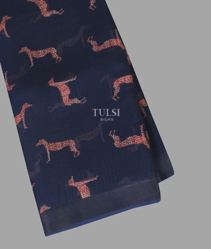 Blue Kota Cotton Saree T672074-image