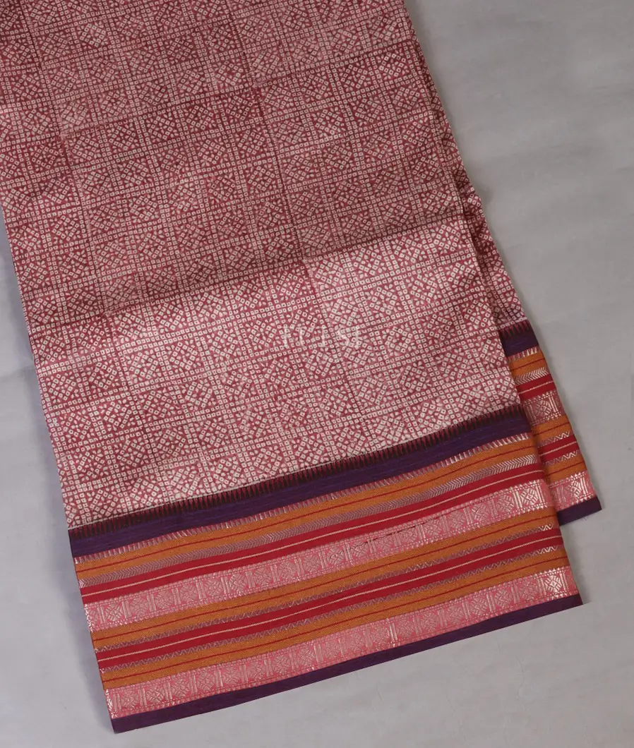 Brown Printed Cotton Saree T661711-image